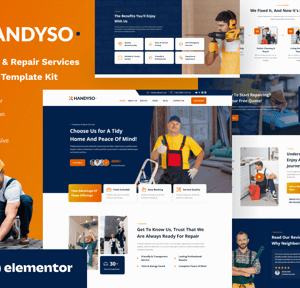 Handyso - Handyman & Repair Service Elementor Template Kit