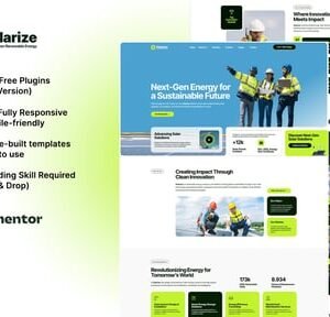 Solarize - Solar & Green Renewable Energy Elementor Template Kit