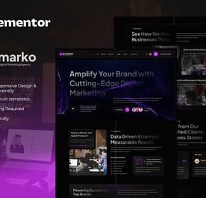 Marko - Digital Marketing Agency Elementor Template Kit Website