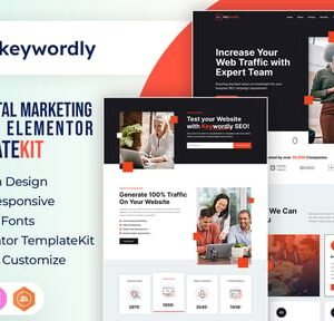 Keywordly - Digital Marketing Agency Elementor Template Kit