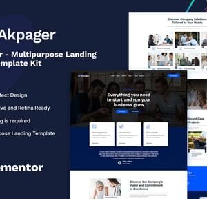 Akpager - Multipurpose Landing Page Template Kit