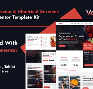 Voltix - Electrician & Electrical Services Elementor Template Kit