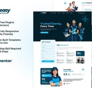 Cleasy - Cleaning Services Elementor Template Kit