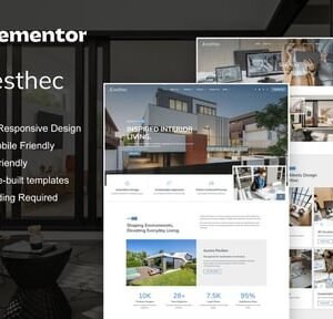 Aesthec - Architecture & Interior Design Service Elementor Template Kit